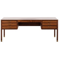 Ole Wanscher Freestanding Desk by Cabinetmaker A.J. Iversen in Denmark