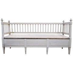 Antique Swedish Convertible Bench Gustavian, circa 1880