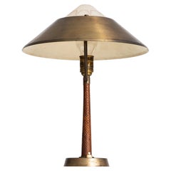 Table Lamp in Brass Produced by AB E. Hansson & Co in Sweden