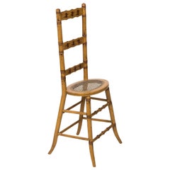 Antique Late 19th Century Faux Bamboo Child's Chair