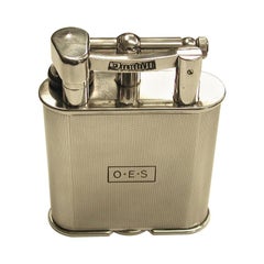 Vintage Large Silver Plated Dunhill Table Lighter, circa 1930