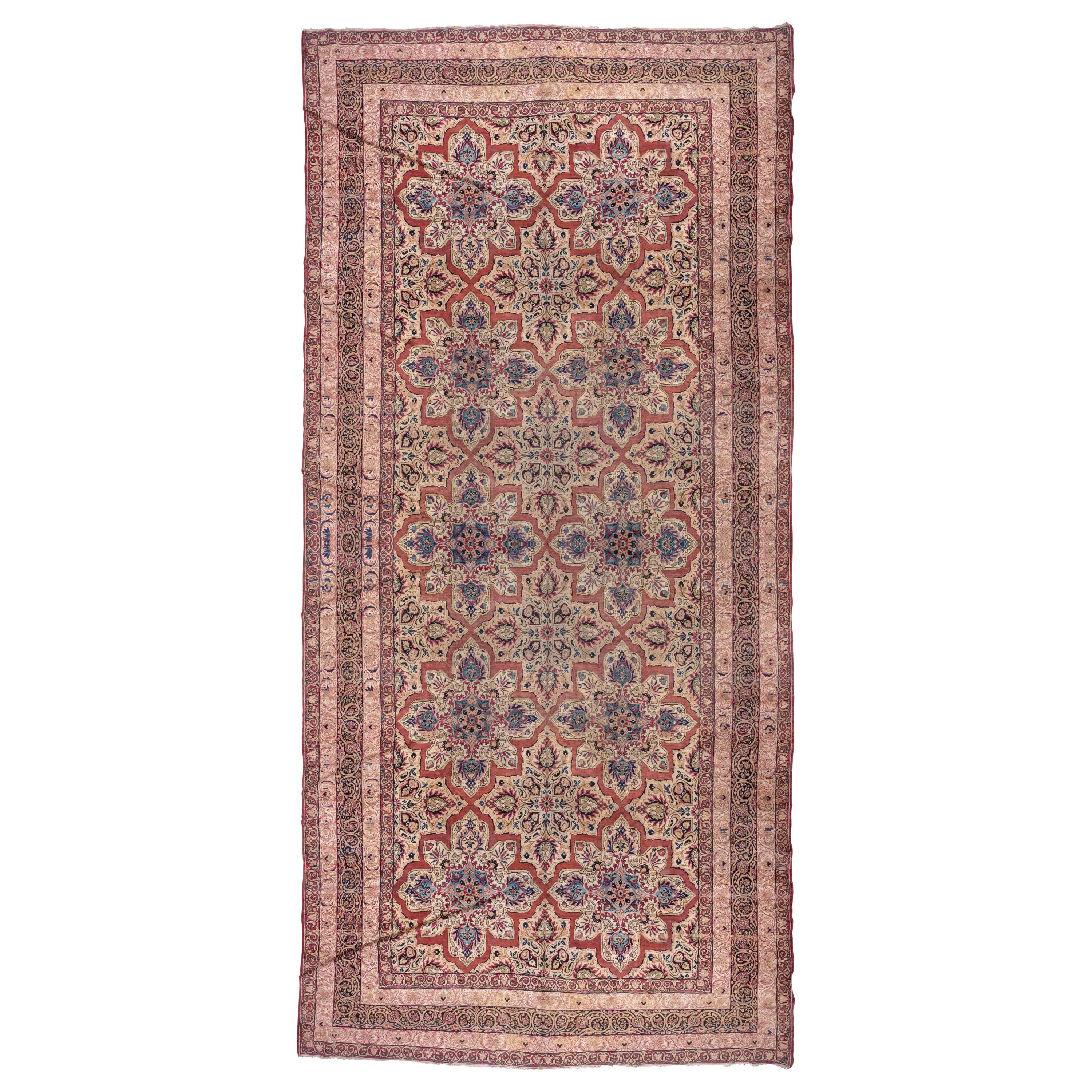 Antique Persian Kerman Gallery Carpet, circa 1890s For Sale
