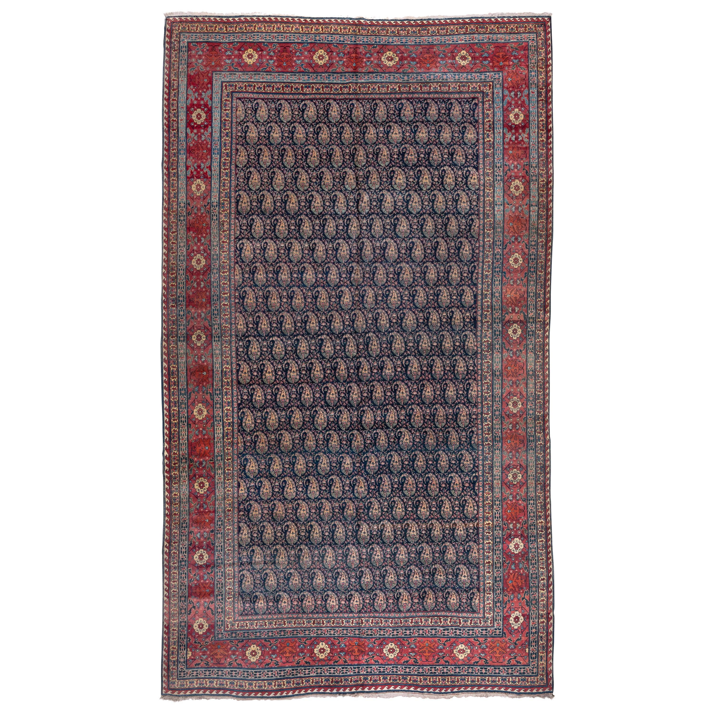 Antique Persian Tabriz Gallery Carpet, circa 1910s For Sale