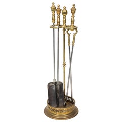 19th Century Brass Fire Tool Set