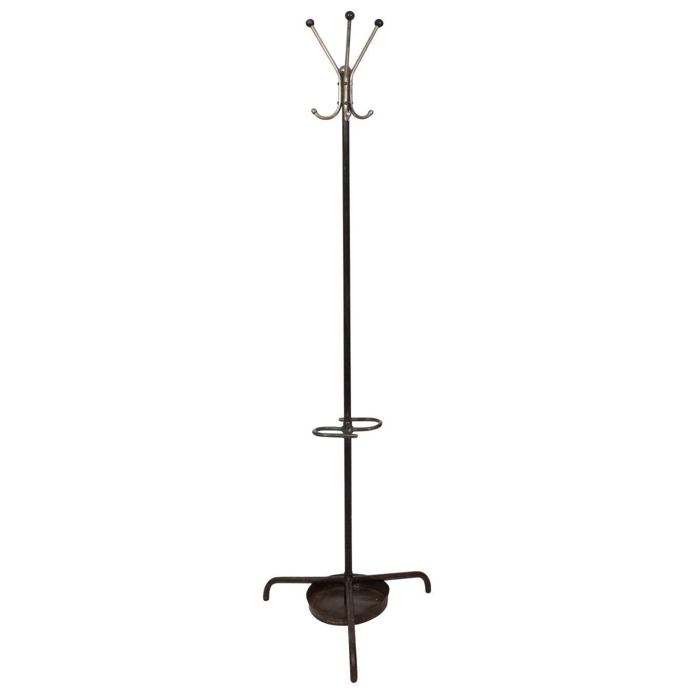 1950s Vintage Modernist Wall Mounted Coat Rack For Sale at 1stDibs