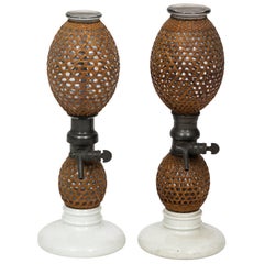 Pair of Early 1900s French Antique Seltzer Bottles