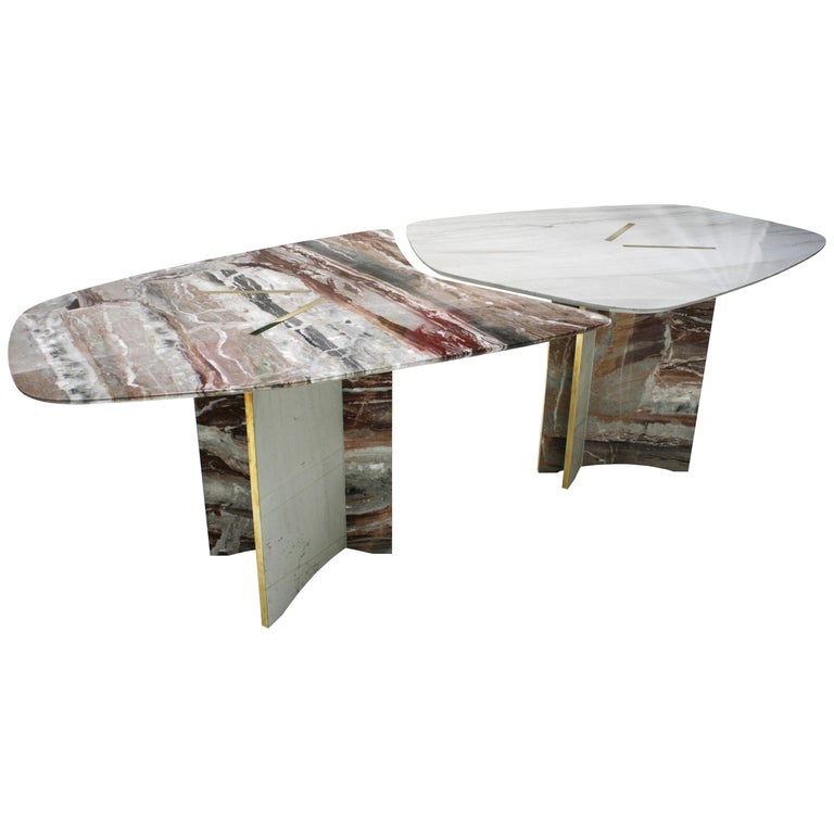 Italian marble table, new, offered by L.A. Studio