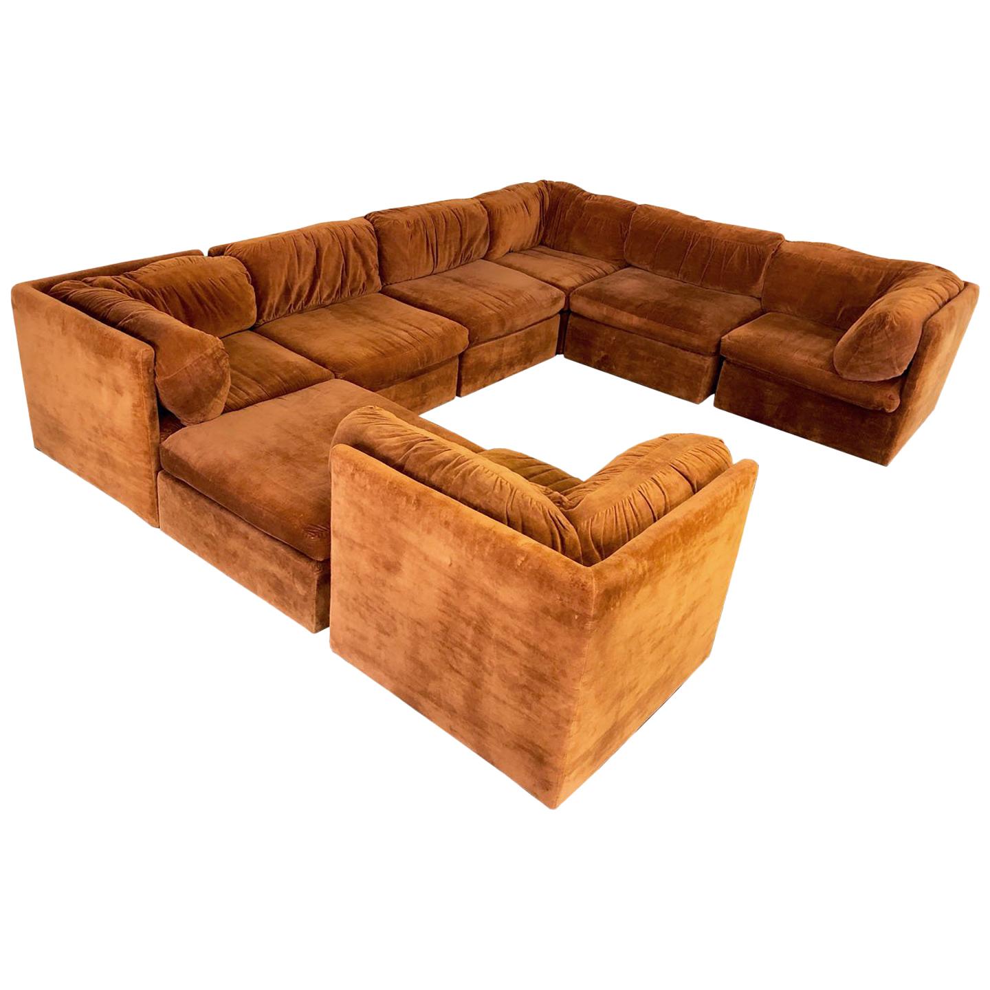 Eight-Piece Modular Sofa by Milo Baughman for Thayer Coggin