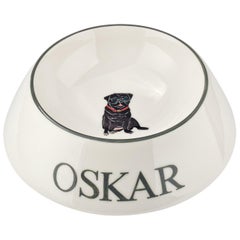 Modern Personalized Hand Painted Porcelain Dog Bowl Sofina Boutique Kitzbuehel