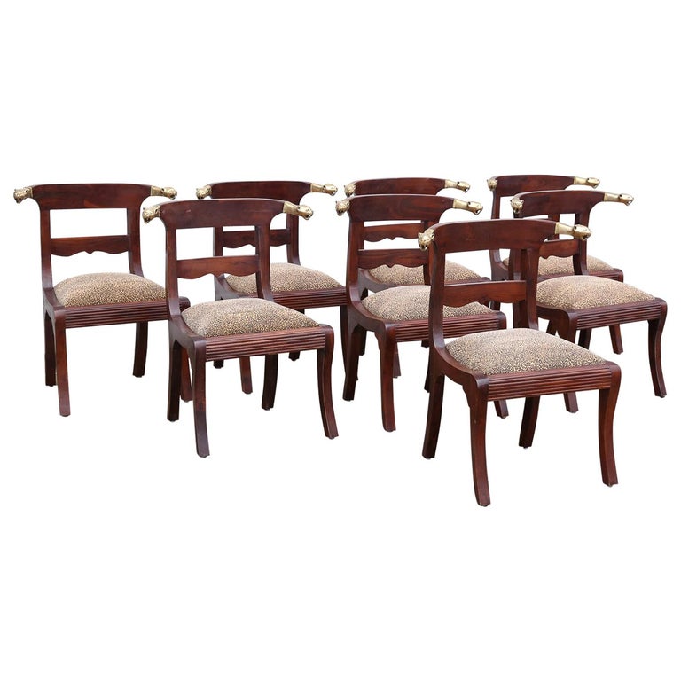 Artist's Designed and Crafted Dinning Chairs for Hunting Lodge in