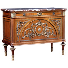 Mid-20th Century Mahogany Marble-Top Commode