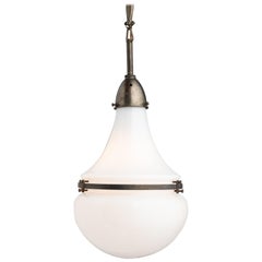 Rare Opaline and Brass Pendant by Peter Behrens