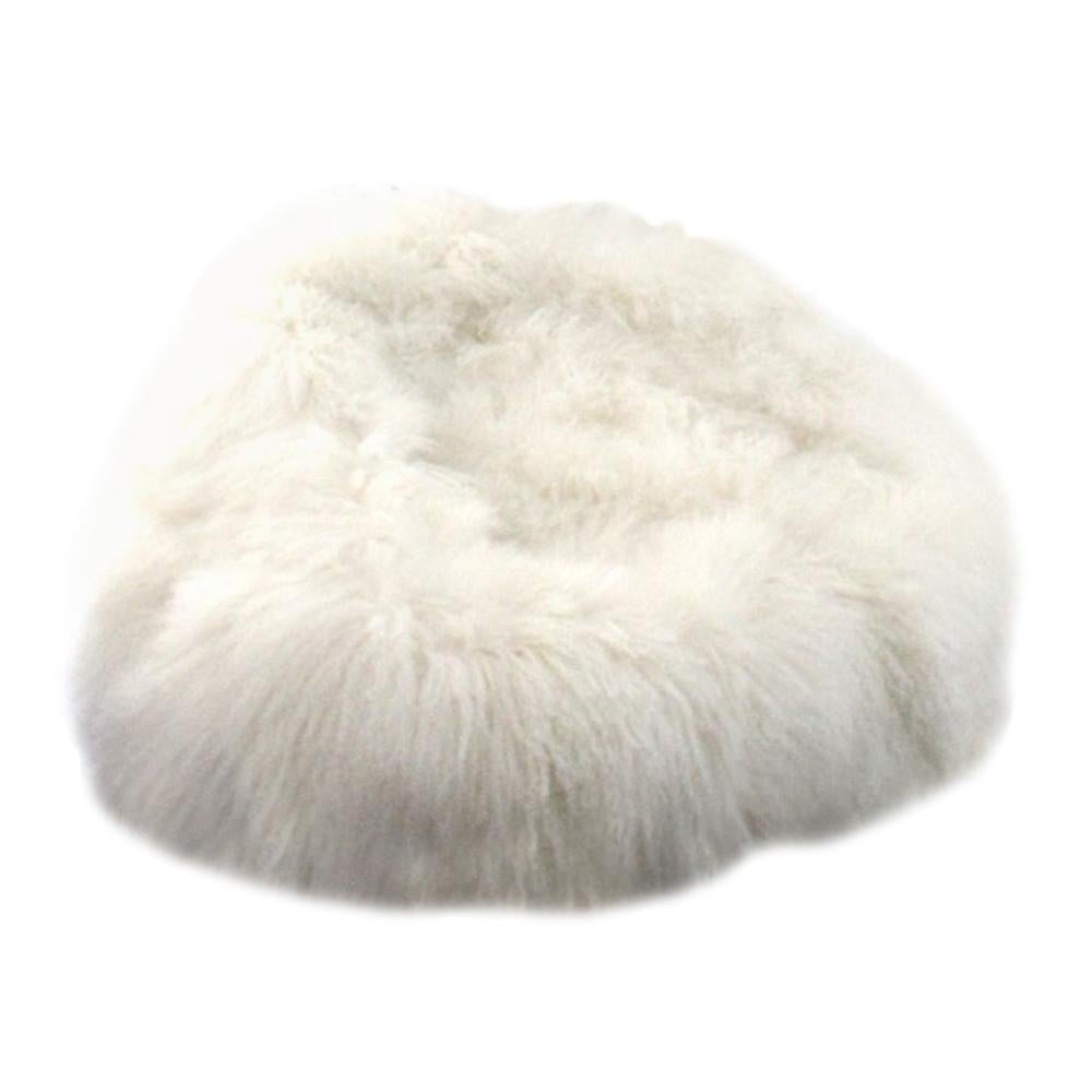 Natural White Fur Bean bBag Chair - Kids size For Sale