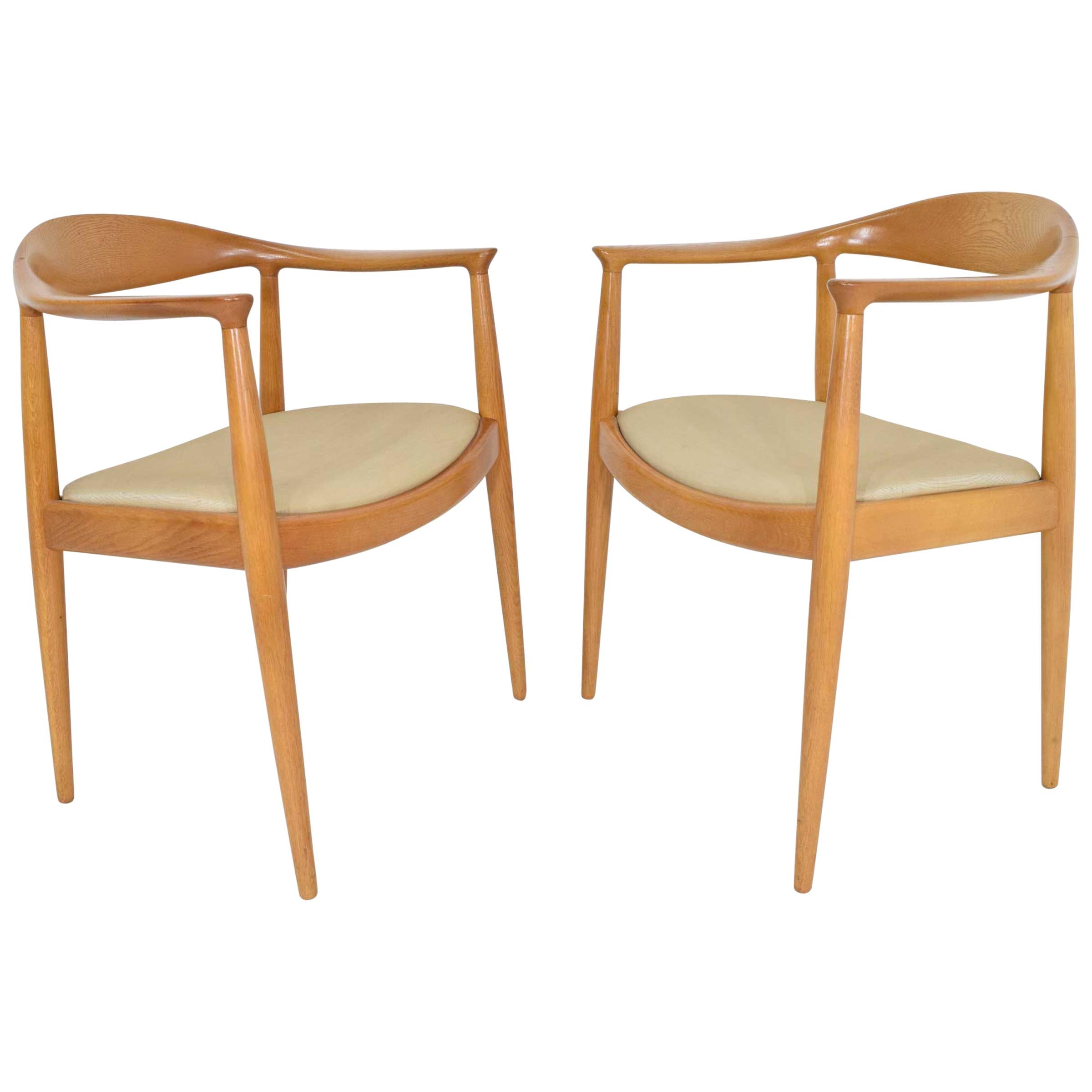 Pair of Hans Wegner Round Chairs