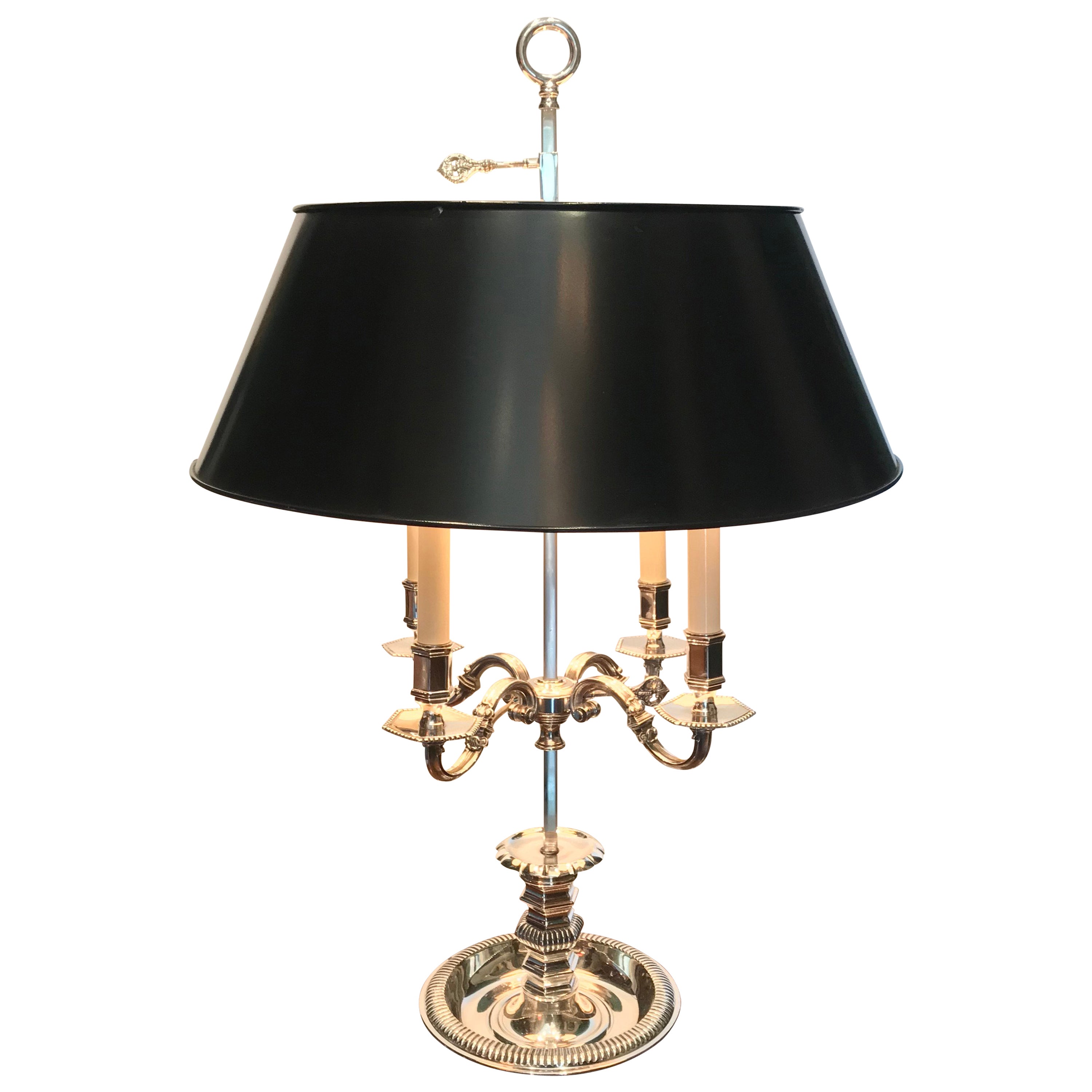 Bouillotte Lamp Candle holder Gilded Bronze side Table Lamp Antique