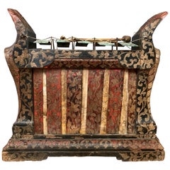 Vintage Indonesian Gambang Gangsa Wood and Bronze Musical Instrument