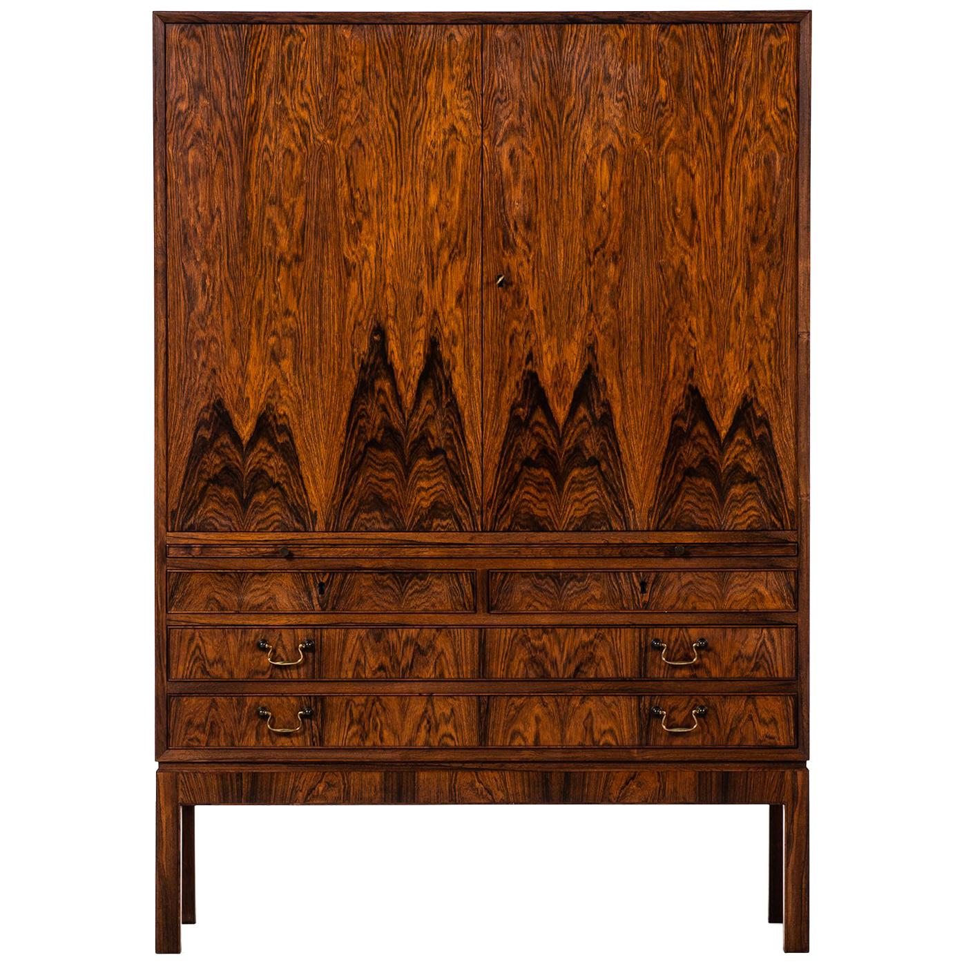 Rosewood Cabinet Produced by Cabinetmaker C.B. Hansen in Denmark