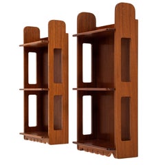 Josef Frank Wallhanged Bookshelves in Mahogany by Svenskt Tenn in Sweden