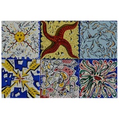 Salvador Dali “La Suite Catalane” Set of 6 Dali Tiles, 1954