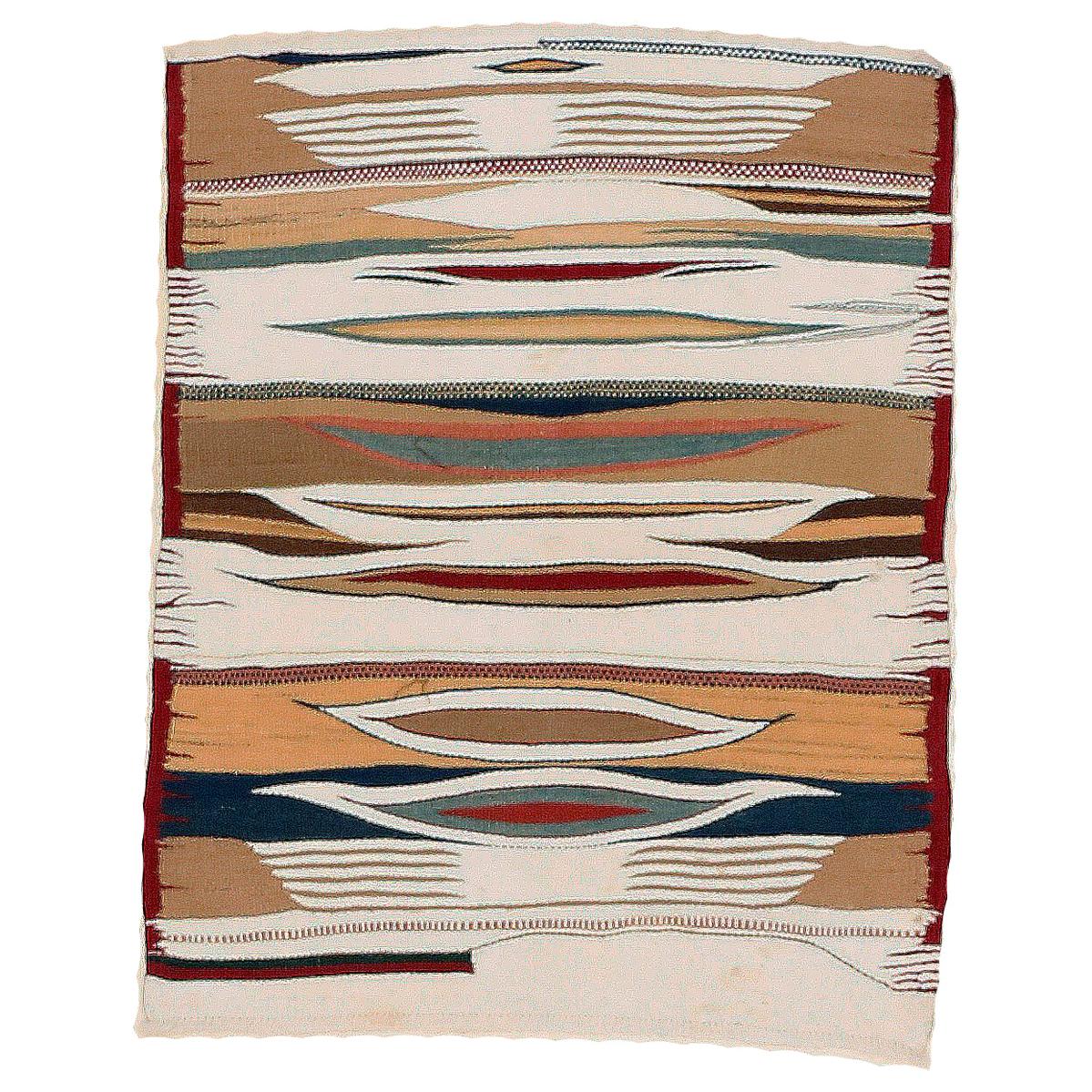 Vintage Abstract Tribal Sofreh Rug
