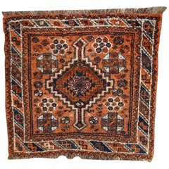 Handmade Antique Collectible Shiraz Style Bagface, 1900s, 1C397