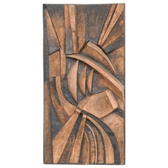 Abstract Ceramic Bas-Relief