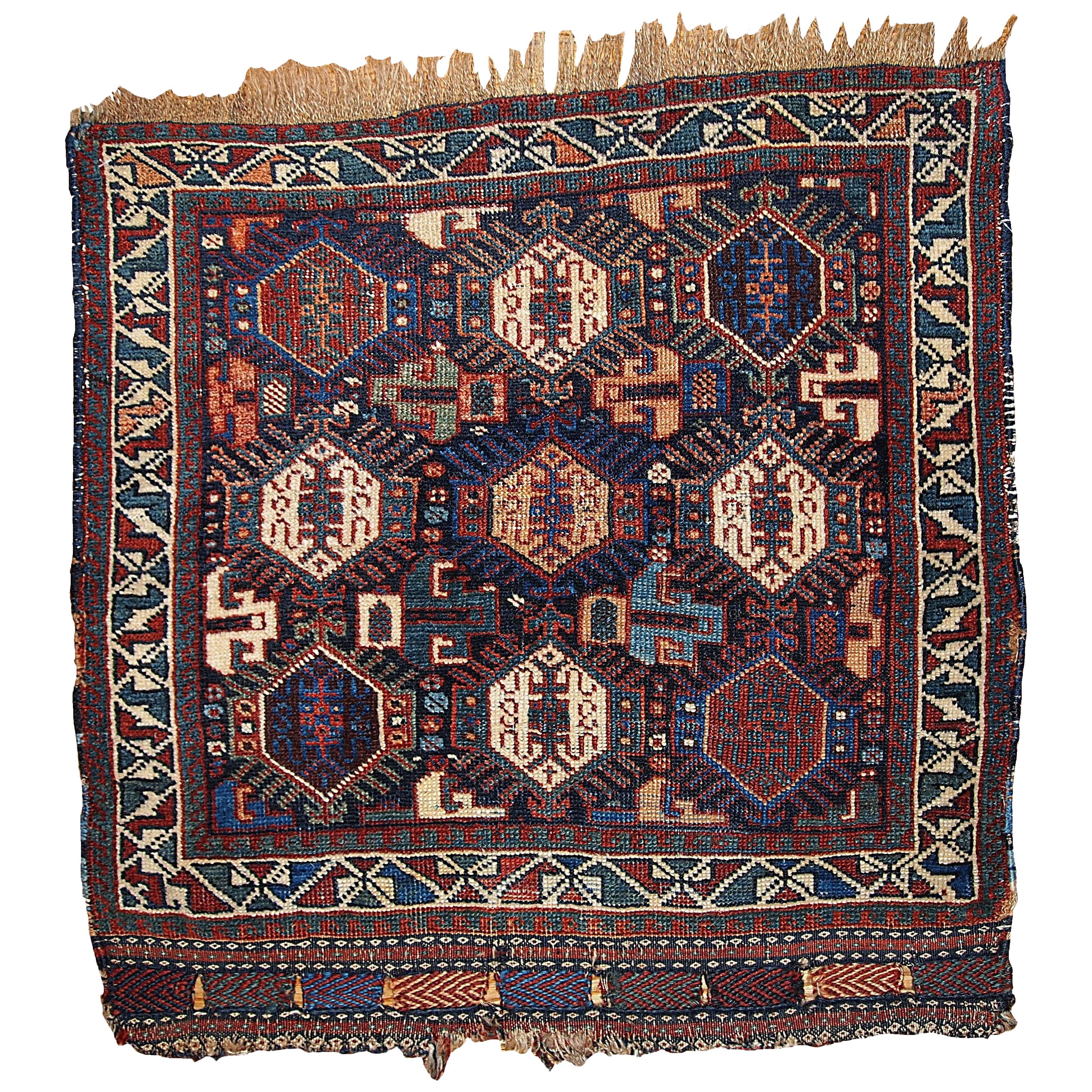 Handmade Antique Khamseh Style Bag Face, 1880s, 1B318