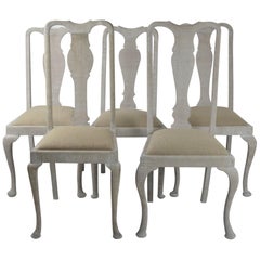 Harlequin Set de 10 chaises de salle à manger antiques à dossier en forme d'urne de style gustavien