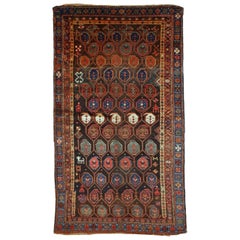 Tapis de style kurde ancien fait à la main, années 1880, 1B418