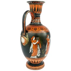 19th Century Samuel Alcock Neoclassical Porcelain Ewer Etruscan