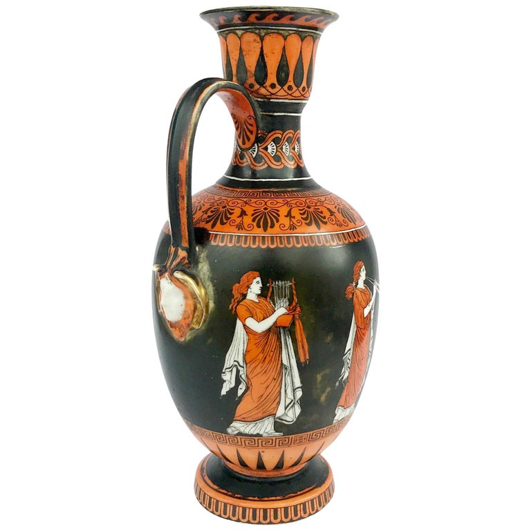 19th Century Samuel Alcock Neoclassical Porcelain Ewer Etruscan For Sale at  1stDibs