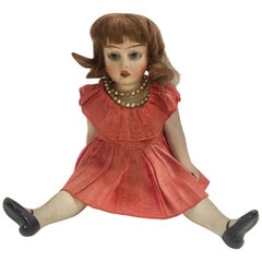 Antique Bisque Ceramic Doll, circa 1920