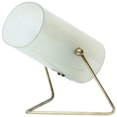 Mid-Century Modern Scandinavian Table Lamp in Brass & Acrylic from Finland, 1950