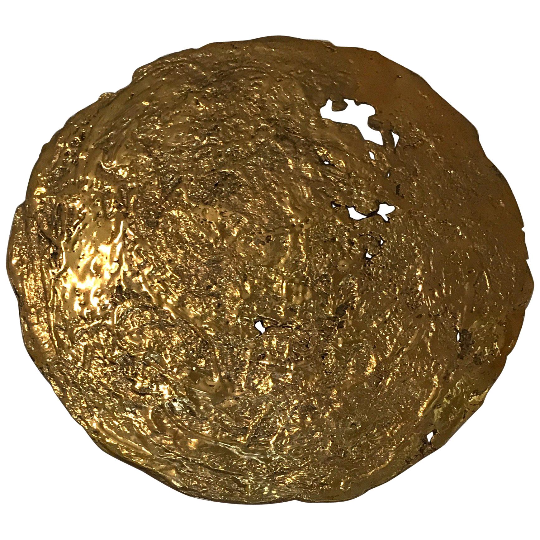 Mond, Bronze Wandkunst im Angebot