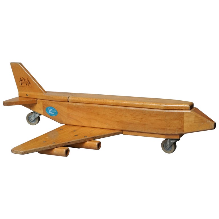 Vintage Wood Cargo Toy Airplane Community Playthings Robertsbridge Sussex For Sale