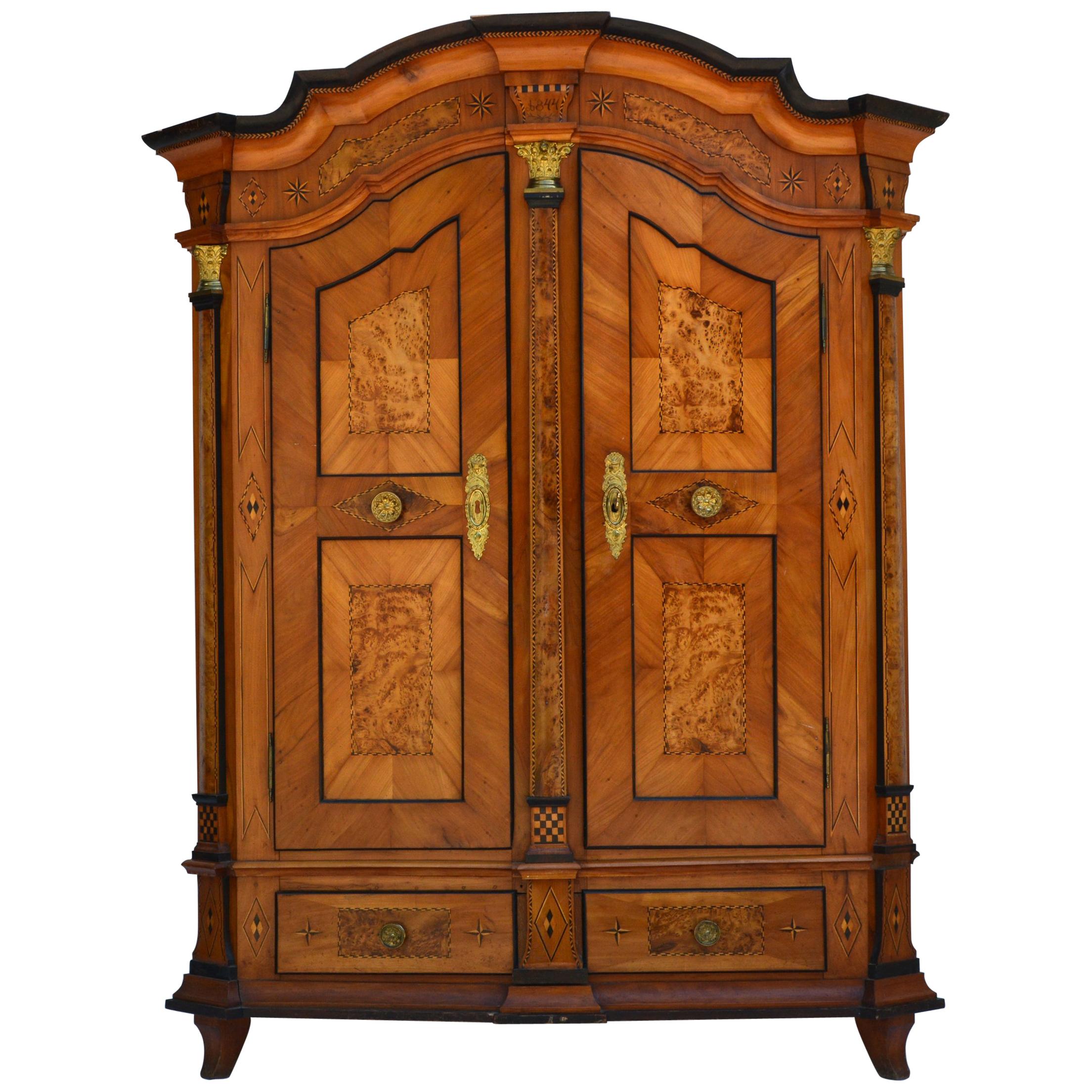 Cabinet from Lindau, Lake Constance, "Bodenseeschrank", Dated 1844