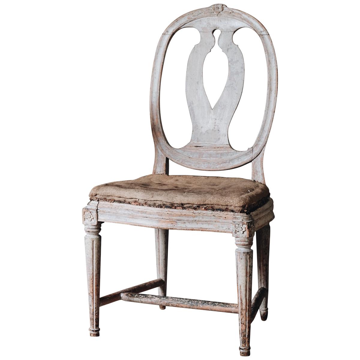 Fina Silla Gustaviana Escandinava del Siglo XVIII