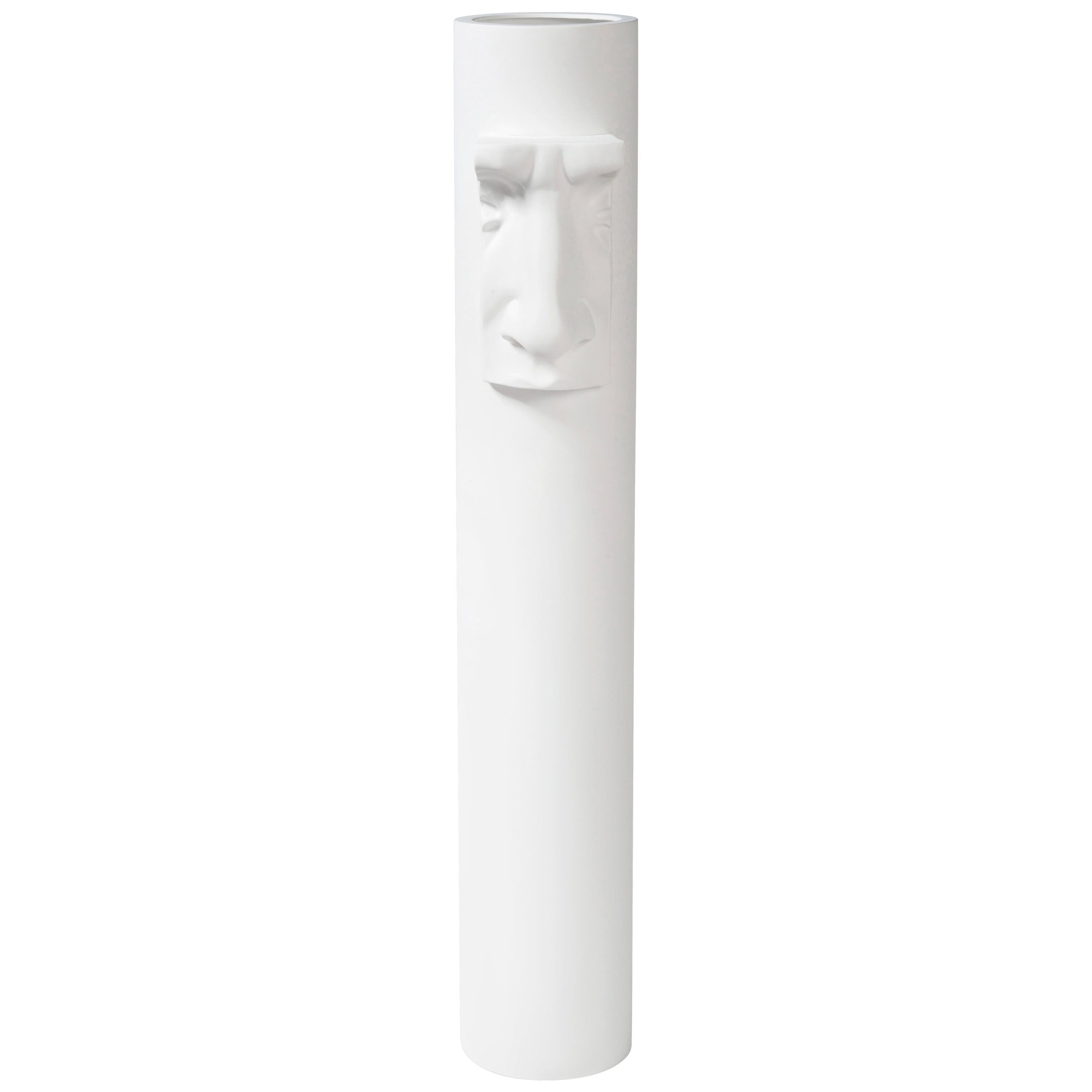 Vase 'David by Michelangelo' Mouth, Matt White Ceramic, Italy For Sale
