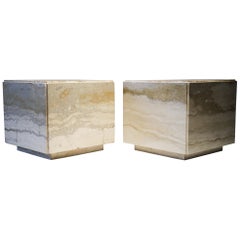 Marble Cube Side Table