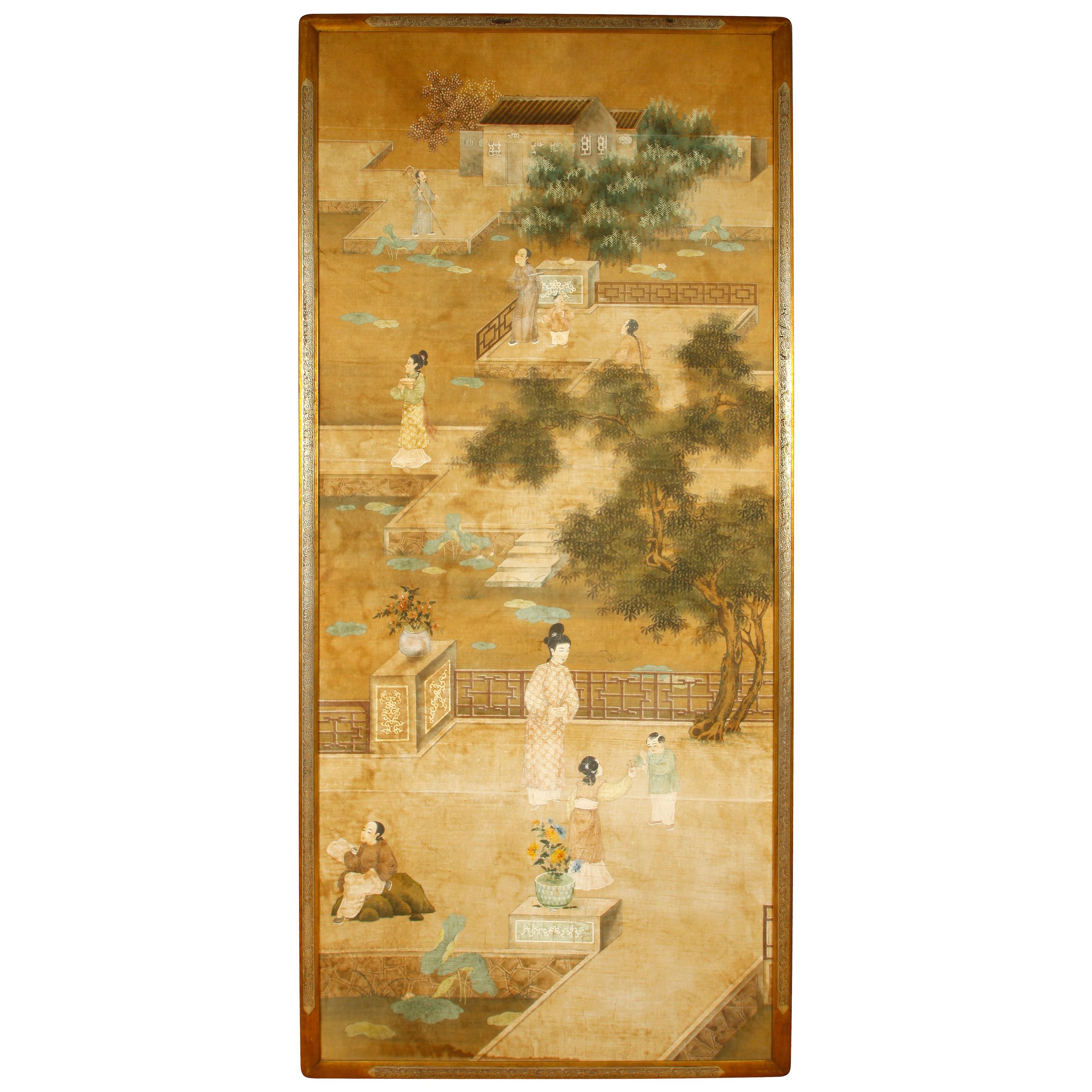 Pair of Antique Asian Framed Panels