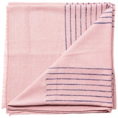 Classic Artisan-Made Handloom ROSEWOOD Merino Throw / Blanket  in Stripe Design