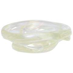 Retro Freeform Iridescent Glass Bowl by Seguso Italy, circa 1950