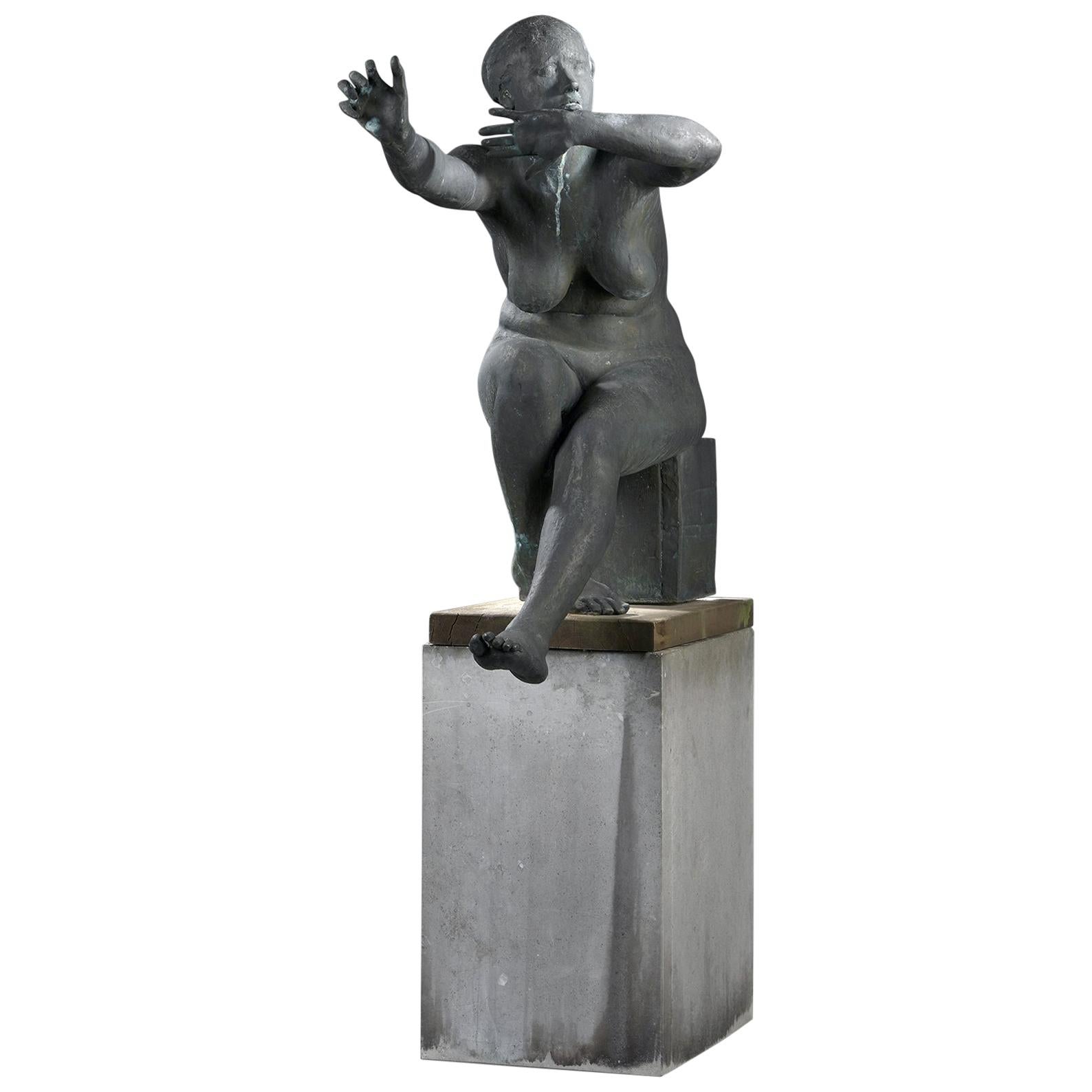 Bronze sculpture "The unique moment" by Nat Neujean For Sale