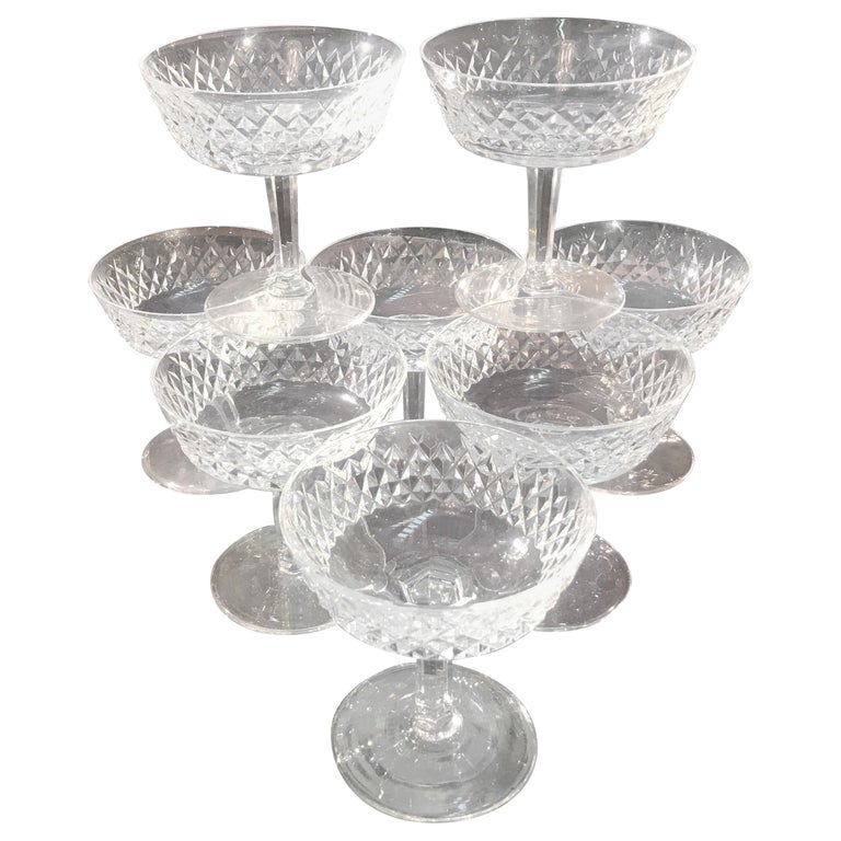 Set of 8 Irish Cut Crystal Champagne Coupes For Sale at 1stDibs | cut crystal  coupe, cut glass champagne coupes, cut glass coupe