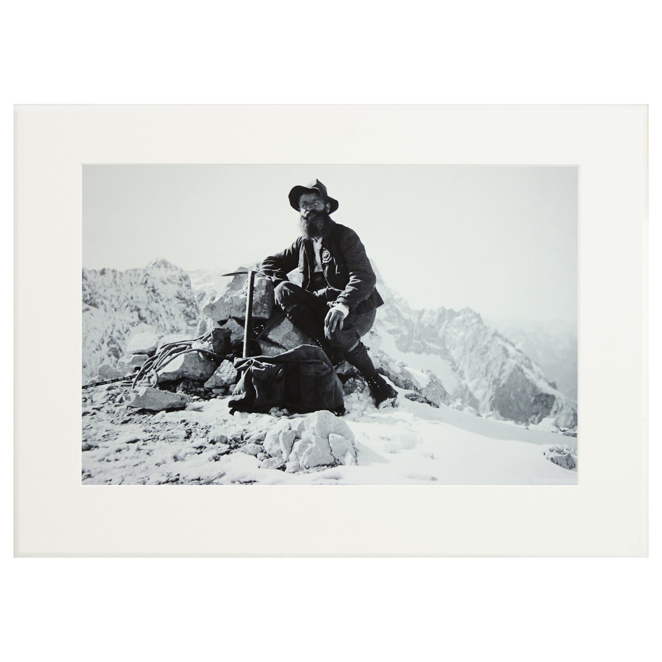 Ski Photograph, 'On the Alpspitze with Zugspitze Behind', from Original, 1930s For Sale