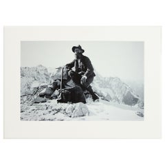 Ski Photograph, 'On the Alpspitze with Zugspitze Behind', from Original 1930s.