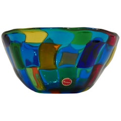 Ballarin Italian Murano Glass Pezzatto Bowl in the Style of Bianconi Venini