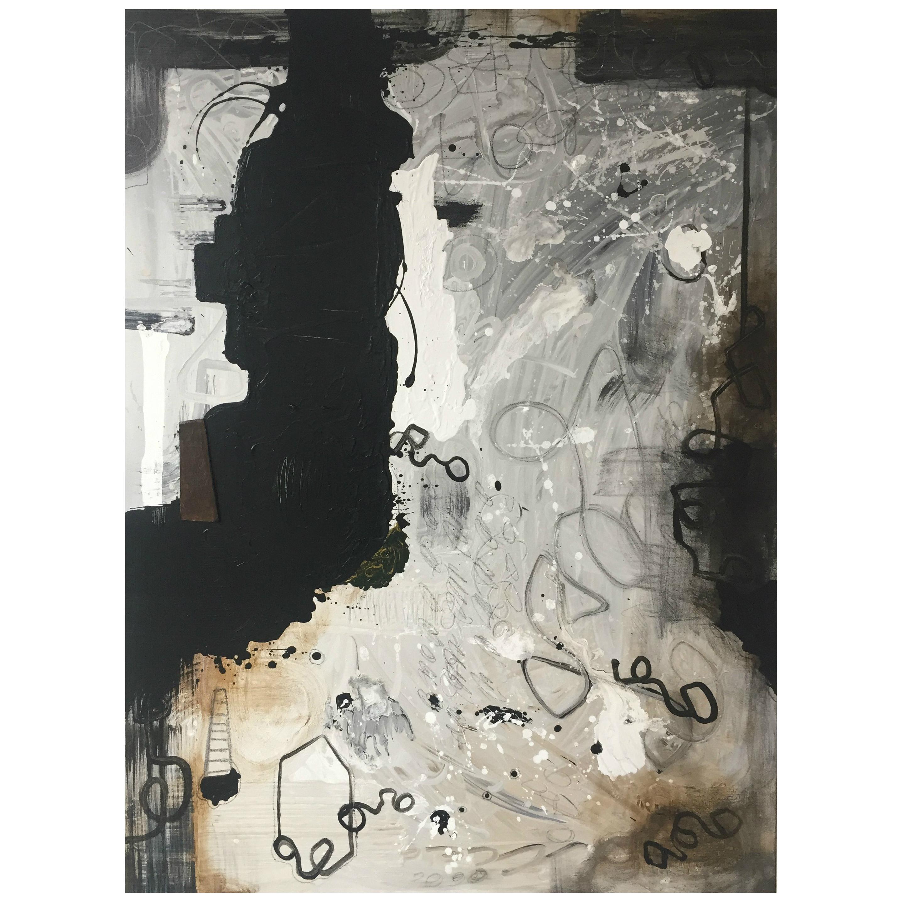 Kennan Del Mar 'Abstract IX' Painting, Mixed Media on Canvas
