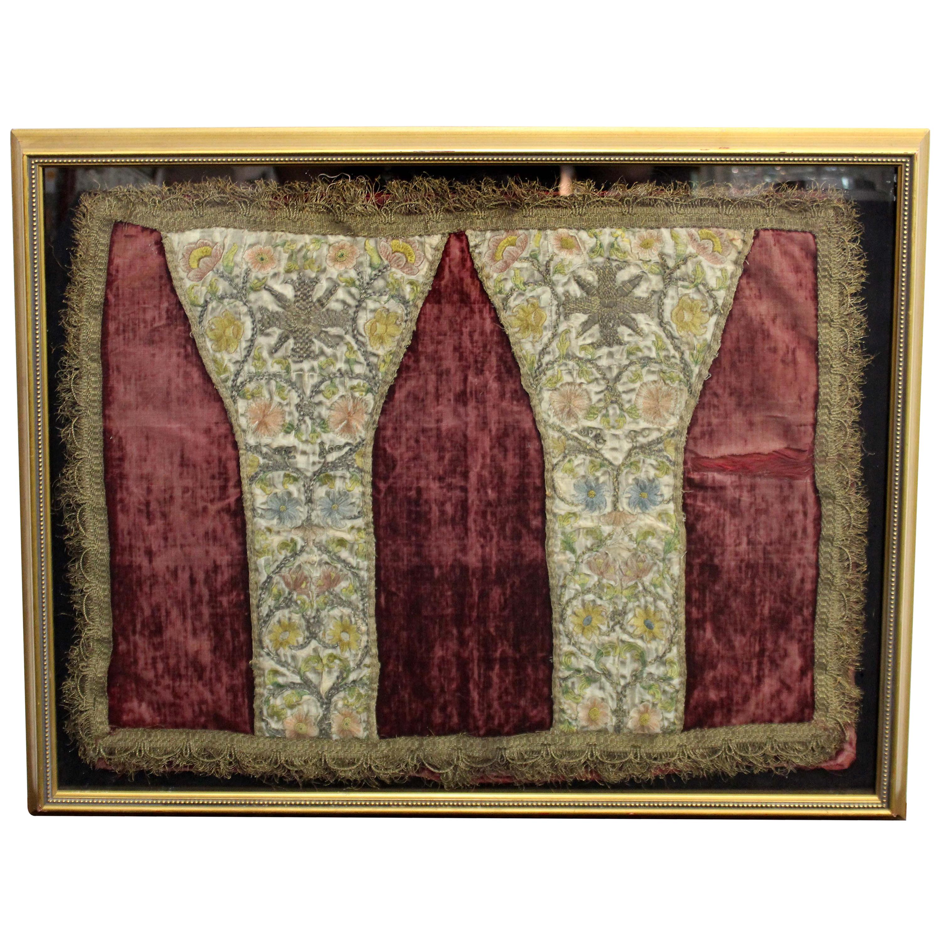 Embroidered Textile Chasuble Religious Vestment