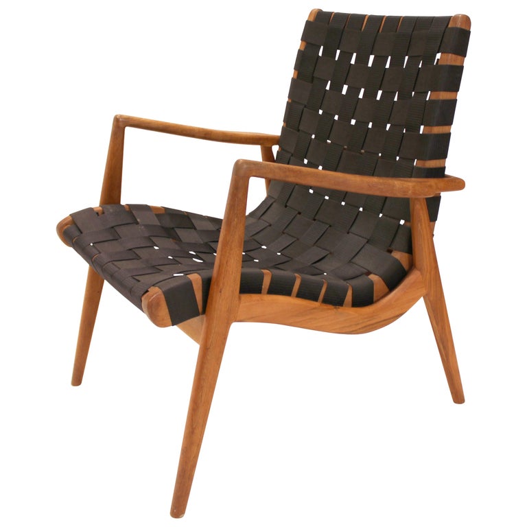 Midcentury Wood Chair With Nylon Webbing At 1stdibs Midcentury Wood Chair With Nylon Webbing For